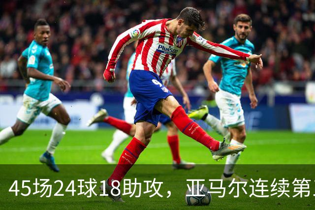 45场24球18助攻，亚马尔连续第三次捧起科帕奖